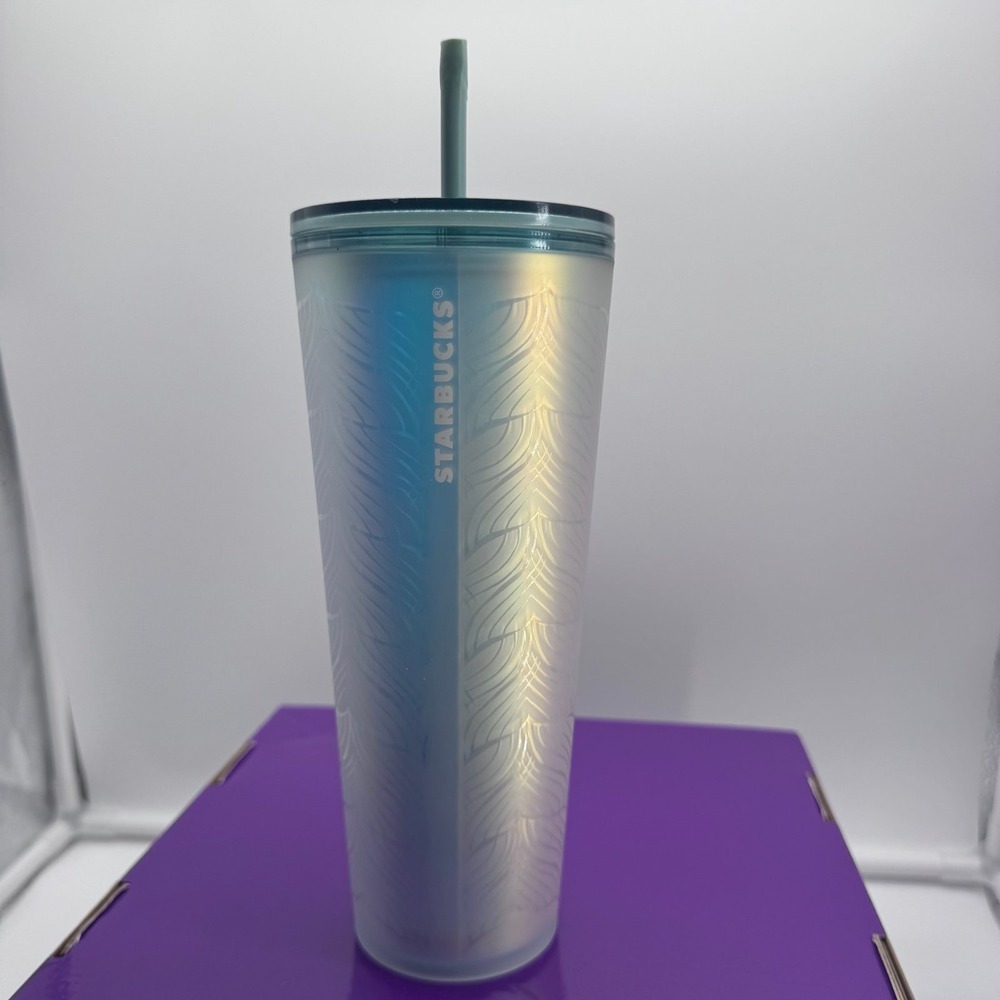 Starbucks 2021 Iridescent Mermaid Tail 24 Oz. Cold Cup Tumbler